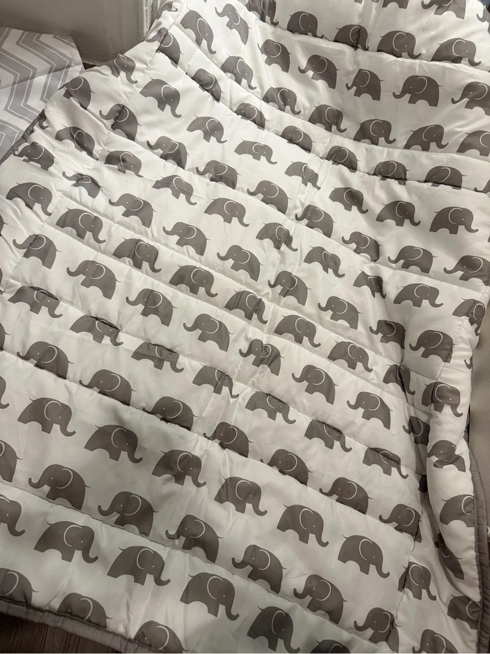 Peanutshell- 2 Piece Baby Crib Bedding Set - Skirt & Ruffle Comforter (no sheet)